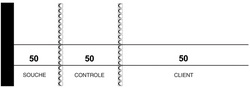 10 Blocs passe-partout, 50*150 mm, 3 coupons ,blanc